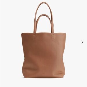 Elegant Tan Leather Tote Bag